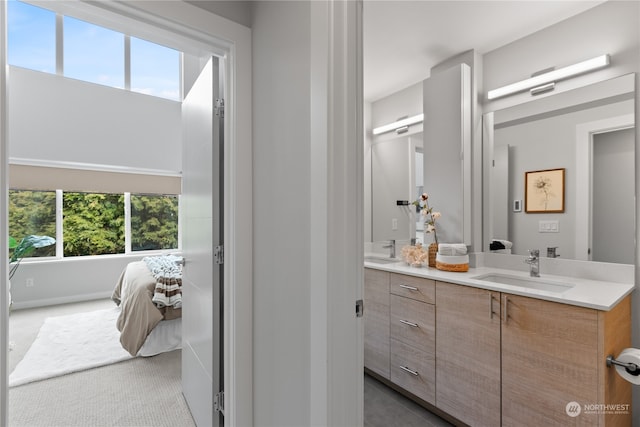 bathroom featuring vanity and a healthy amount of sunlight