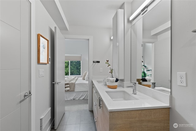 bathroom featuring vanity and tile patterned floors