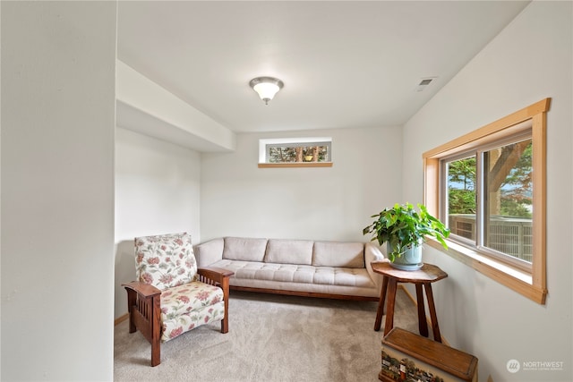 view of carpeted living room