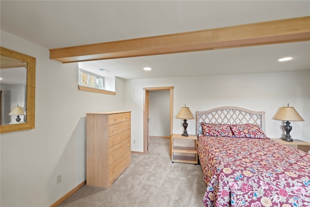 view of carpeted bedroom