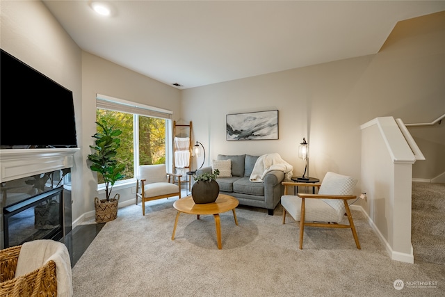 view of carpeted living room