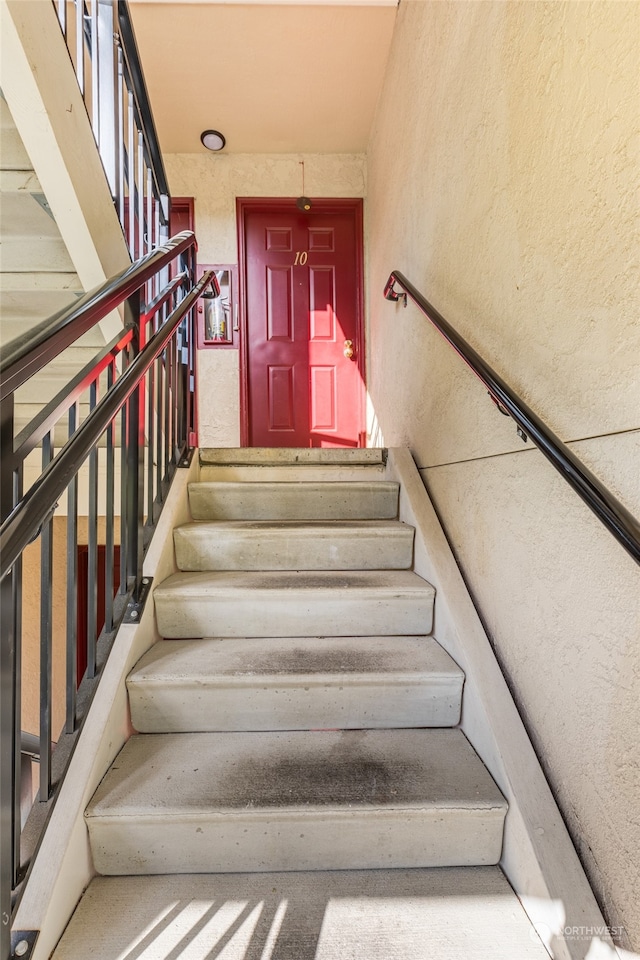 view of stairway