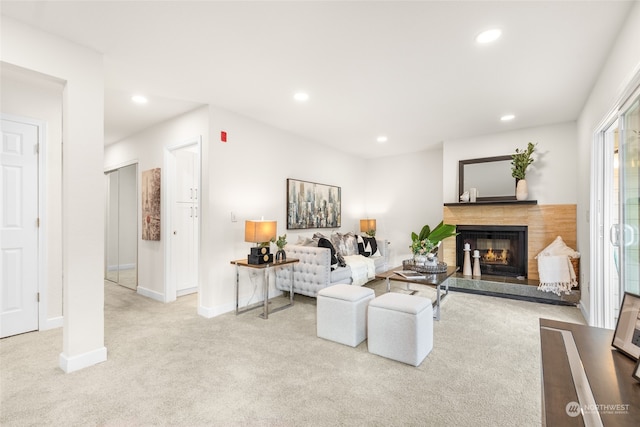 view of carpeted living room