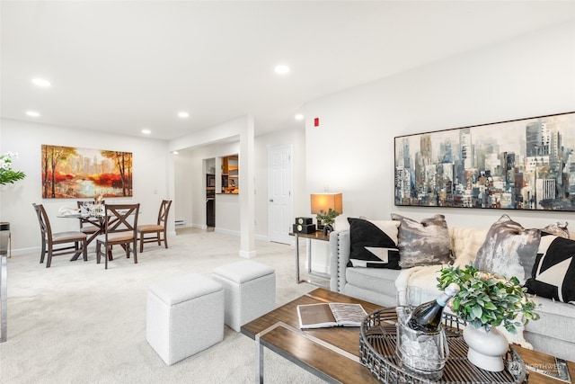 view of carpeted living room