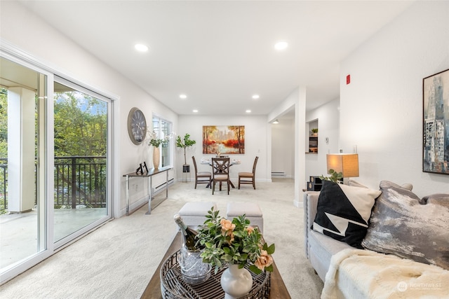 view of carpeted living room