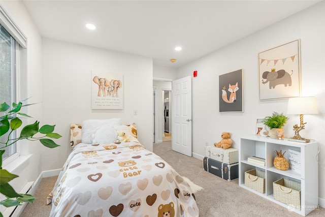 view of carpeted bedroom