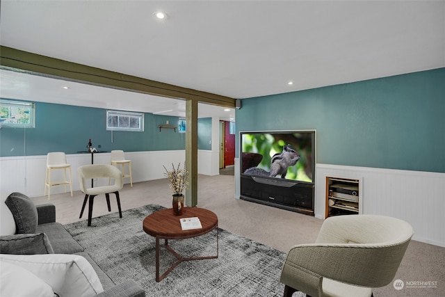 view of carpeted living room