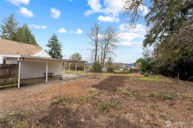 view of yard featuring a patio area