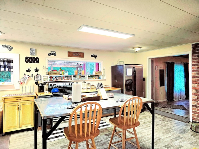 dining room featuring light hardwood / wood-style floors