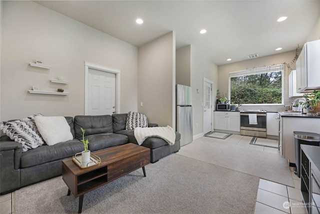 view of carpeted living room