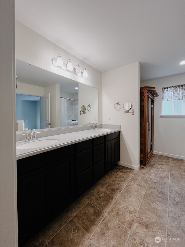 bathroom with vanity