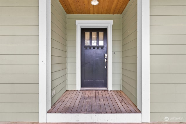 view of doorway to property