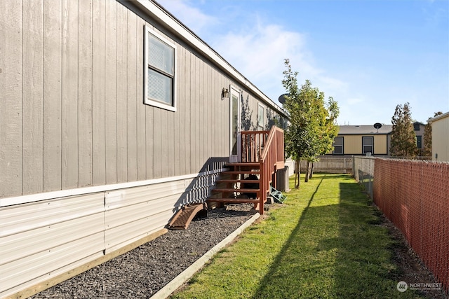 view of yard featuring central AC