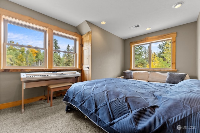 view of carpeted bedroom