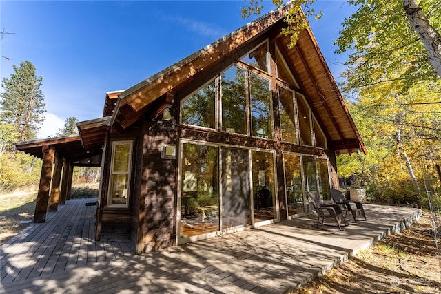 view of property's community featuring a deck