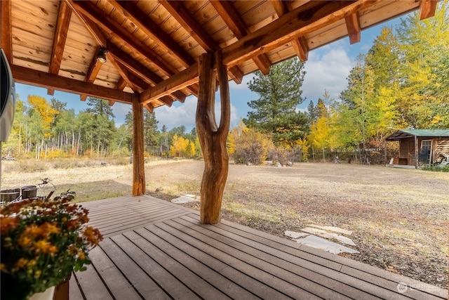 view of wooden terrace