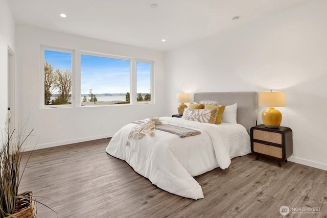 8721 Semiahmoo Dr, Blaine, WA 98230 - bedroom with recessed lighting, baseboards, and wood finished floors