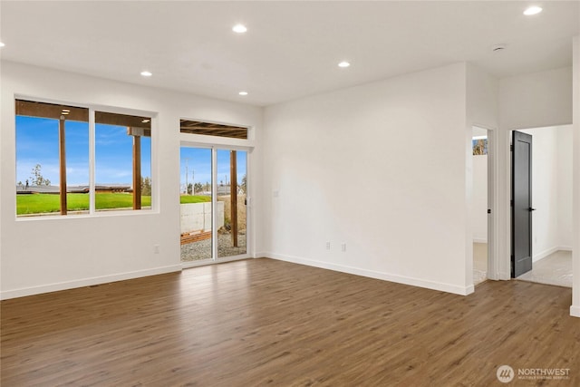 8721 Semiahmoo Dr, Blaine, WA 98230 - unfurnished room with recessed lighting, baseboards, and wood finished floors