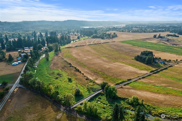 bird's eye view featuring a rural view