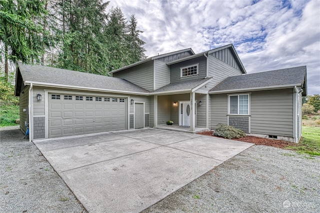 front of property featuring a garage