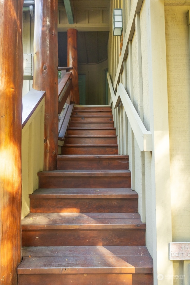 view of stairs