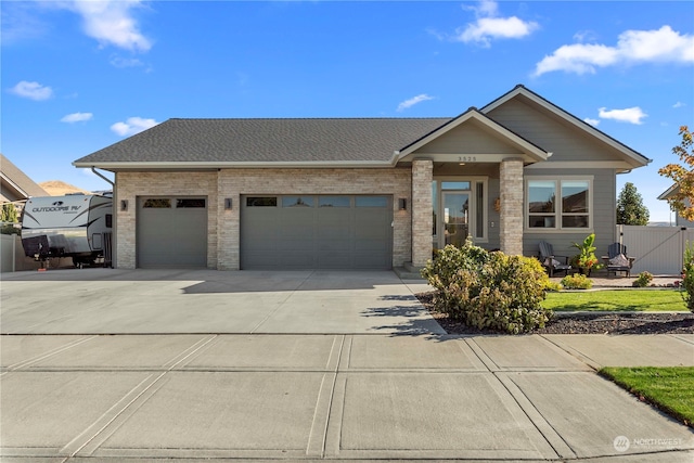 view of front of home featuring a garage