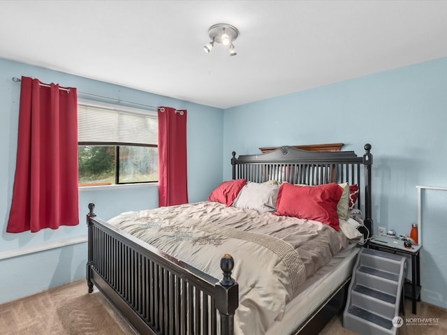 bedroom featuring carpet flooring