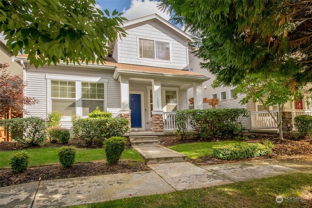 view of front of home featuring a porch