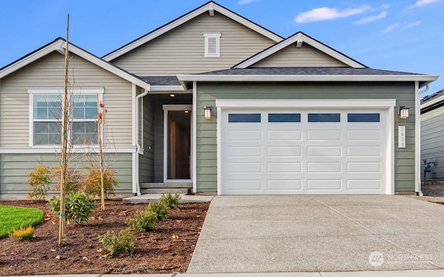 view of front of home featuring a garage