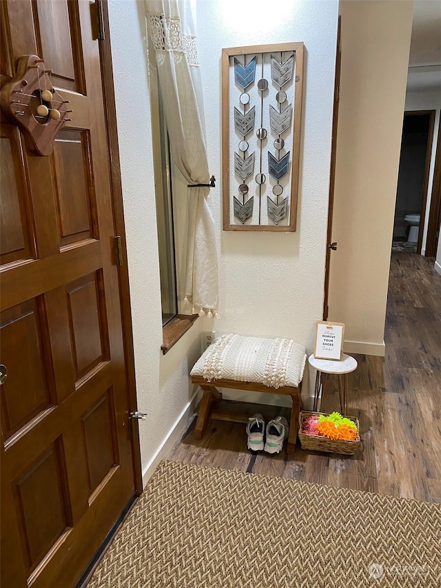 interior space featuring dark wood-type flooring