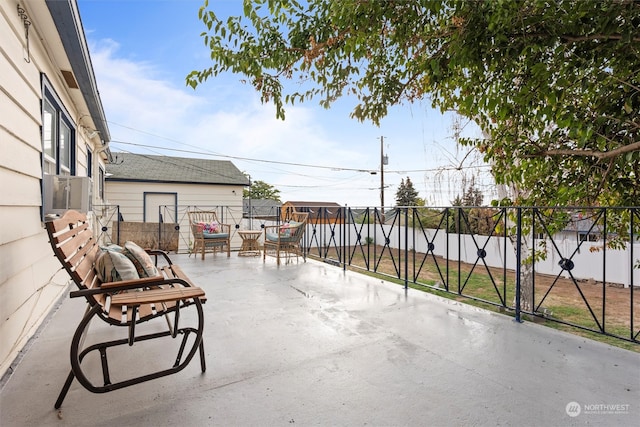 view of patio featuring cooling unit