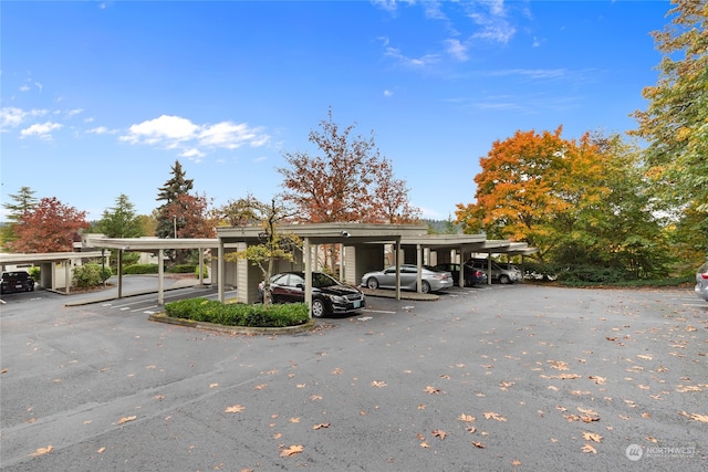 view of front of property with a carport