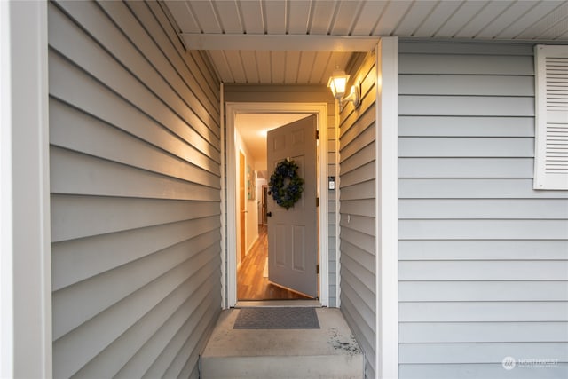 view of doorway to property