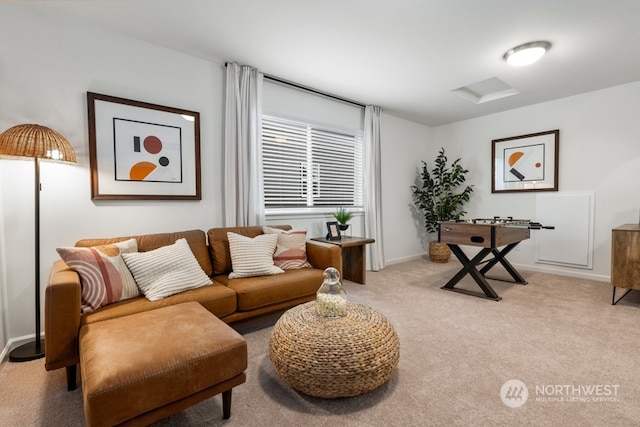 view of carpeted living room