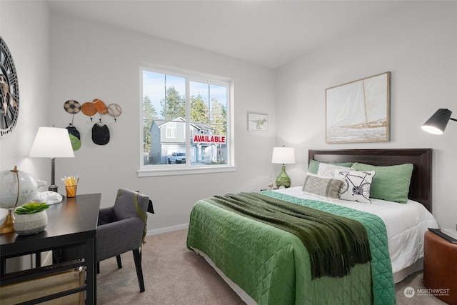 view of carpeted bedroom