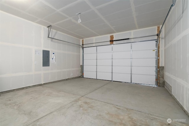 garage featuring electric panel