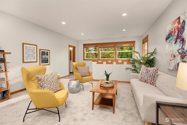 view of carpeted living room