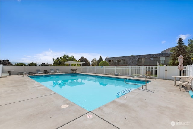 view of pool with a patio