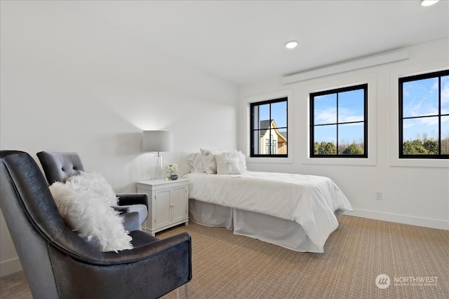 view of carpeted bedroom