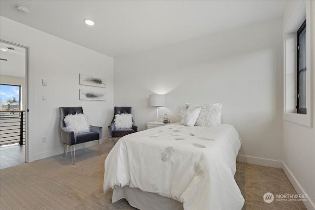 bedroom with carpet floors