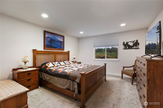 view of carpeted bedroom