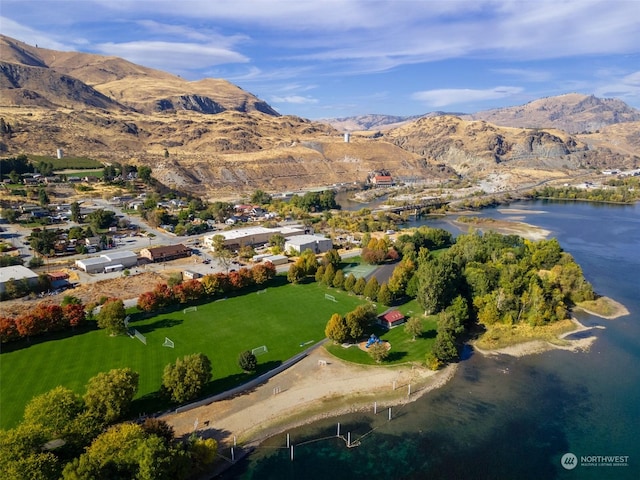 260 Chestnut St, Chelan Falls, WA 98817 - birds eye view of property with a water and mountain view