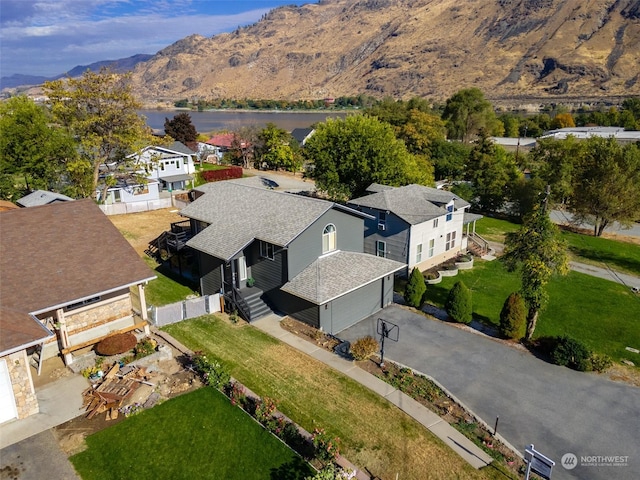 260 Chestnut St, Chelan Falls, WA 98817 - drone / aerial view featuring a water and mountain view