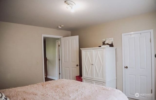 bedroom with a closet