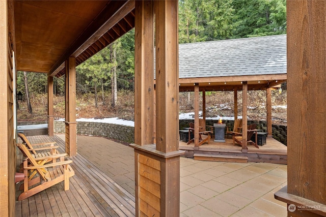 261 Tiger Lily Ln, Ronald, WA 98940 - wooden terrace with a patio