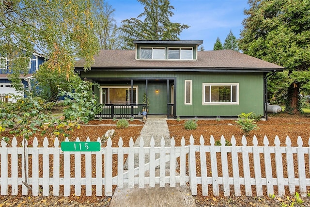 view of front of property with a porch