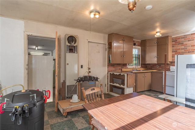 781 Irondale Rd, Port Hadlock, WA 98339 - kitchen featuring stainless steel counters and white electric range
