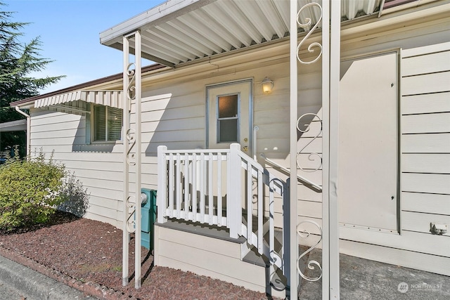 view of doorway to property