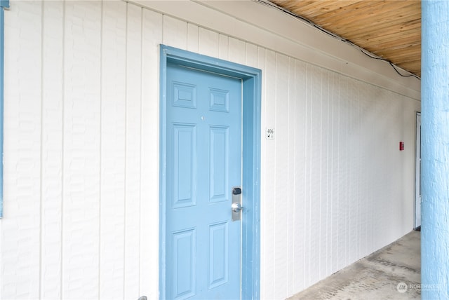 view of doorway to property