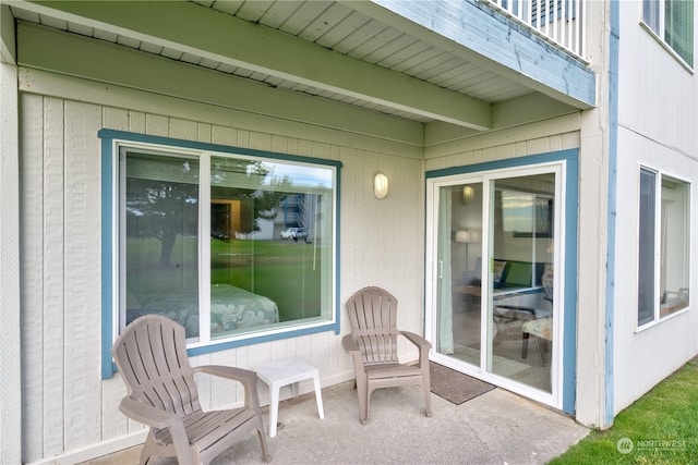 view of patio / terrace featuring a balcony